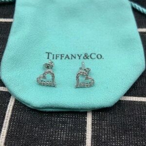 Tiffany Earrings Heart With Diamonds